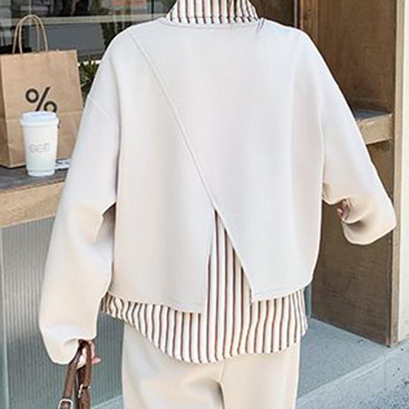 Women Suits Sets Cotton Large Size Vest Shirt Wide-Leg Pants Thickened  Longs Pants Three-piece Oversize 3PC Suit