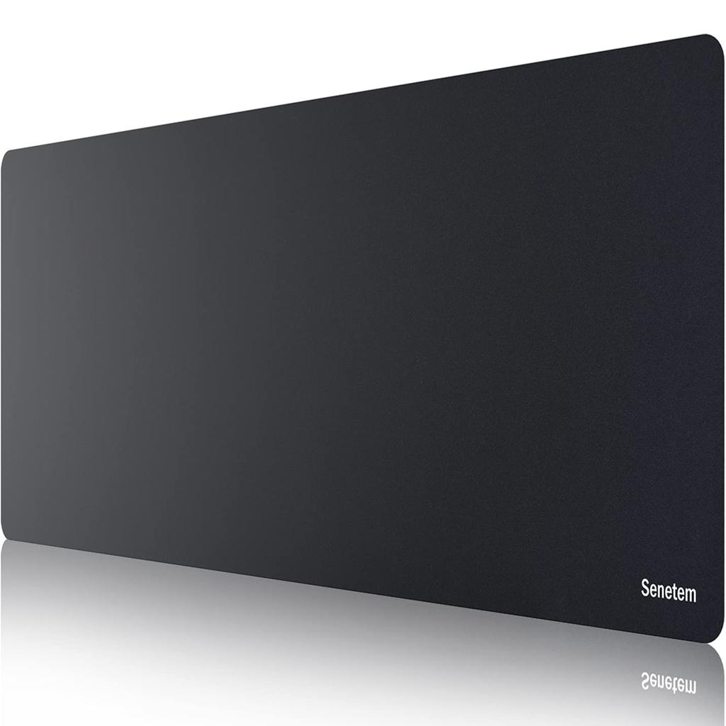 Senetem Dünnes Gaming-Mauspad mit Tastatur Kompatibel mit Laser und Optisch XL Groß, Extra-Großes Pad, 800x300x2mm, Rutschfest, Mäuse, Schwarz, (8030cm)