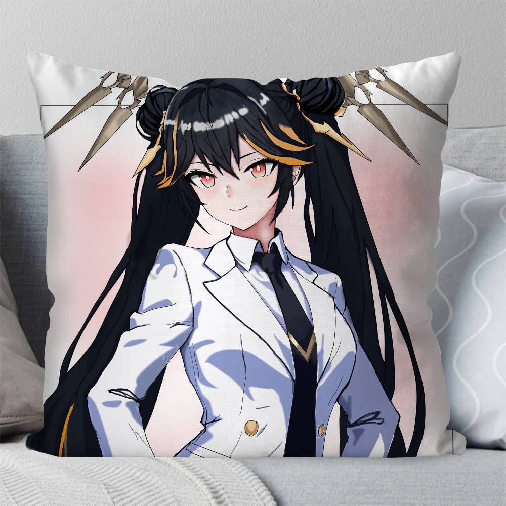 Lucia Pyroath Anime Game PPunishing Gray Raven Pillow Case Fashion Square Pillowcase Bedroom Sofa Room Ins Decoration Leisure