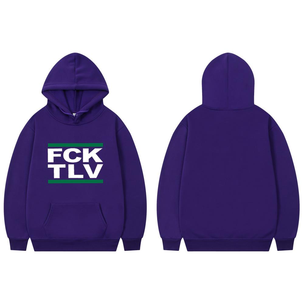 FCK TLV 2D Print Sweatshirts Women Unisex Fashion Hoodie 