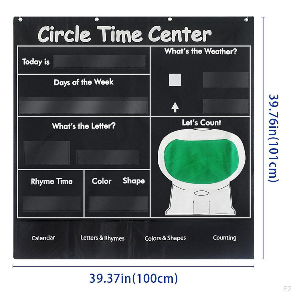 Circle Time Learning Chart Numbers Pocket for Kids Homeschool