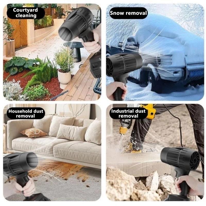 Handheld Concentration Car Hair Dryer High-Speed Turbo Blower Cordless Portable Violent Fan Industrial Dust Removal Power Tool