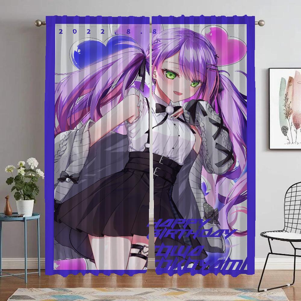 Myggnät för Kamera Hololive Gardiner Barnrum Halloween Dekoration Rullgardiner Avdelare Mörkläggningsgardin Vardagsrum