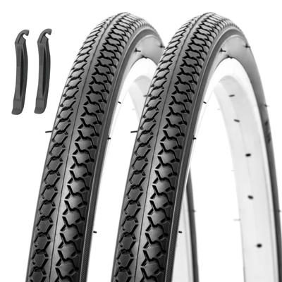 MOHEGIA 2-Pack 26x1 3/8 Bicycle Tires: 26-inch 37-590, Wear-Resistant, Suitable for City Bikes, Commuting, Urban Bikes, and Mama-chari - Folding Repla