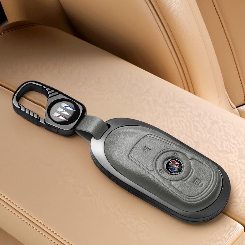 Compatible Key Case for Buick Encore, Envision, Regal, Envision GX/Flag Models, Shell Buckle Design.