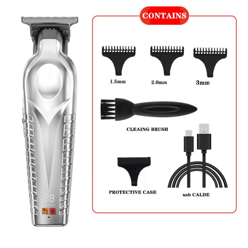 Electric Clipper, Men's, Carving Specific, Electric Pusher, Charging Model, Digital Display, Hair Salon, Professional, Electric, Hair Clipper