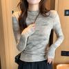 Halbhoher Kragen Camouflage Basisschicht Damen Unterwäsche Herbst Winter Slim Oberbekleidung T-Shirt Langarm Oberteil