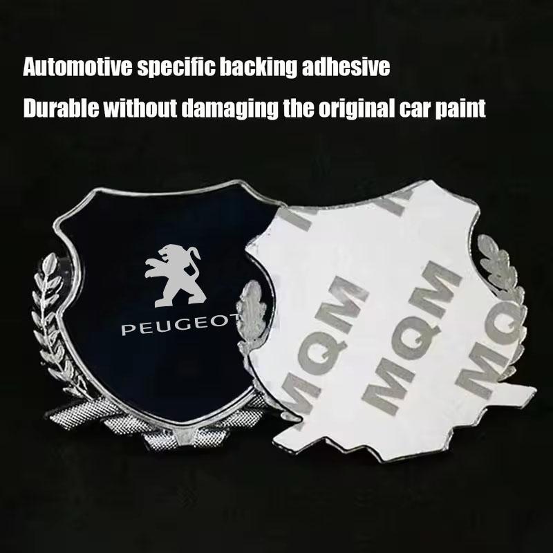 Alloy Car Fender Side Emblem Trunk Tail Badge for Peugeot 106 108 206 207 208 301 306 308 407 408 508 2008 4008 5008