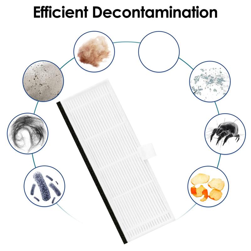 LITE-12 Piece Hepa Filter White Plastic For Vactidy Nimble T7 T8 Robot Vacuum Replacement Parts Washable Dust Filter