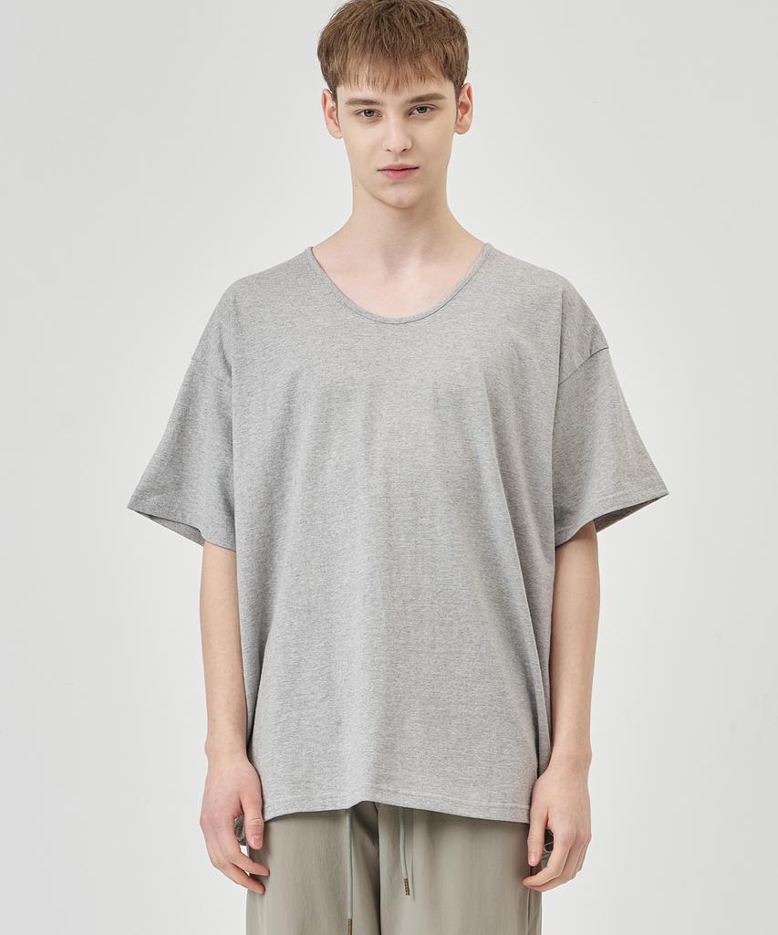 THE-ABON Khan Cotton Oversized Short Sleeve T-Shirt Cobalt Blue