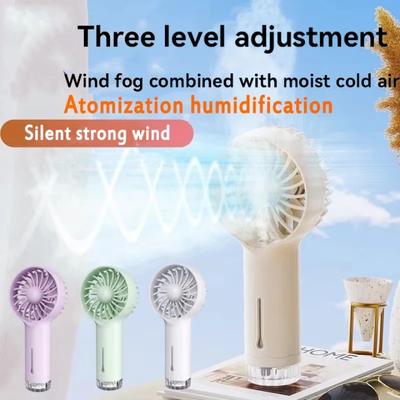 New Spray Fan Portable Usb Mini Handheld Water Replenishment Small Cooling Fan Silent 3 Speed Long Battery Life For Home Office