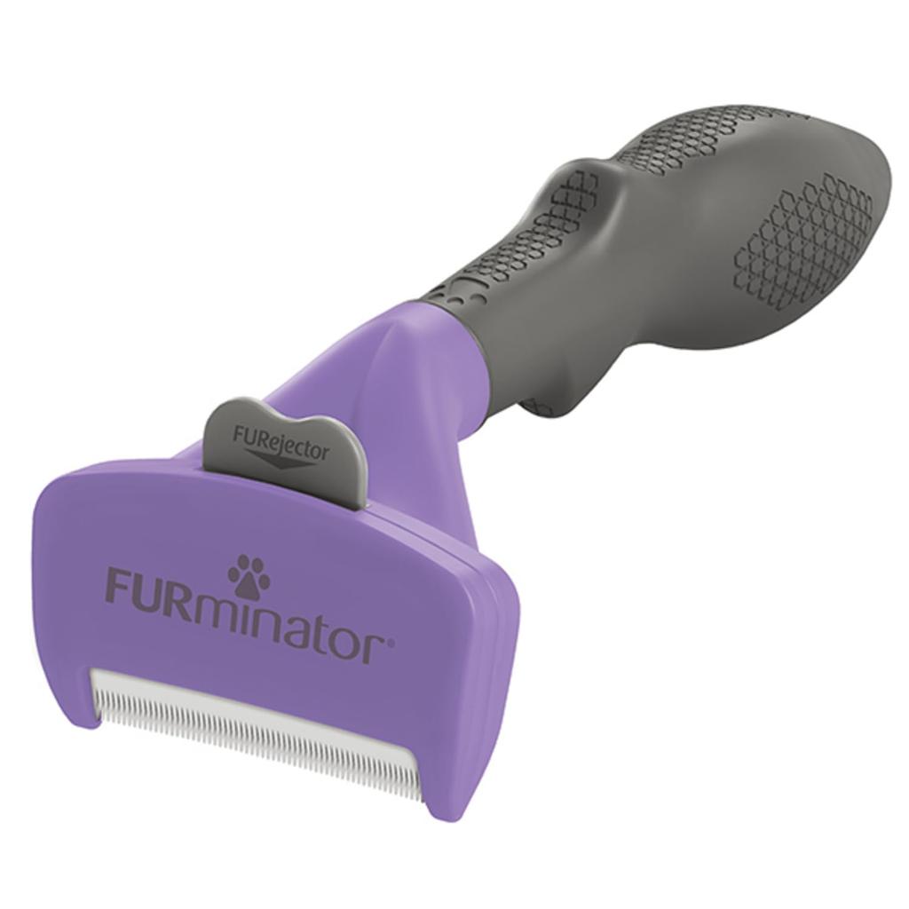 Furminator Pet Brush for Medium and Large Cats and Prevents Gentle on Removes Easily Removes Shed Hair with the Press of a Grooming Skin and