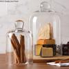 Holzpaletten Transparente Glasabdeckung Staubschutz Kuchenform Snack Dessertteller Kuchenständer Ausstellungsständer Frischhalteabdeckungen