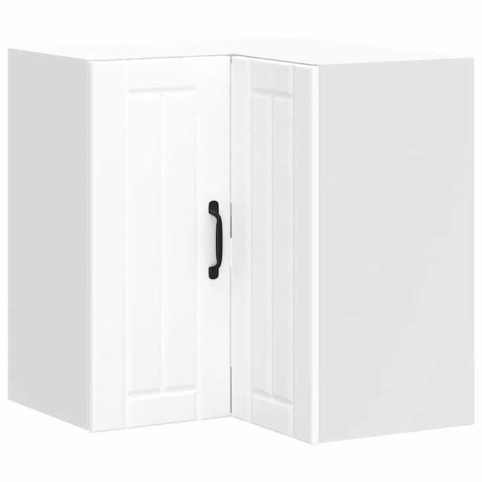 VidaXL Armoire d'angle murale de cuisine Lucca blanc bois d'ingénierie, armoire murale de cuisine, meuble d'angle mural, 853857