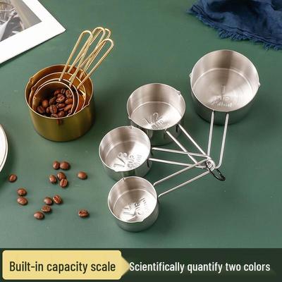 Stainless Steel Measuring Cup with Scale for Coffee, Baking, and Sauces