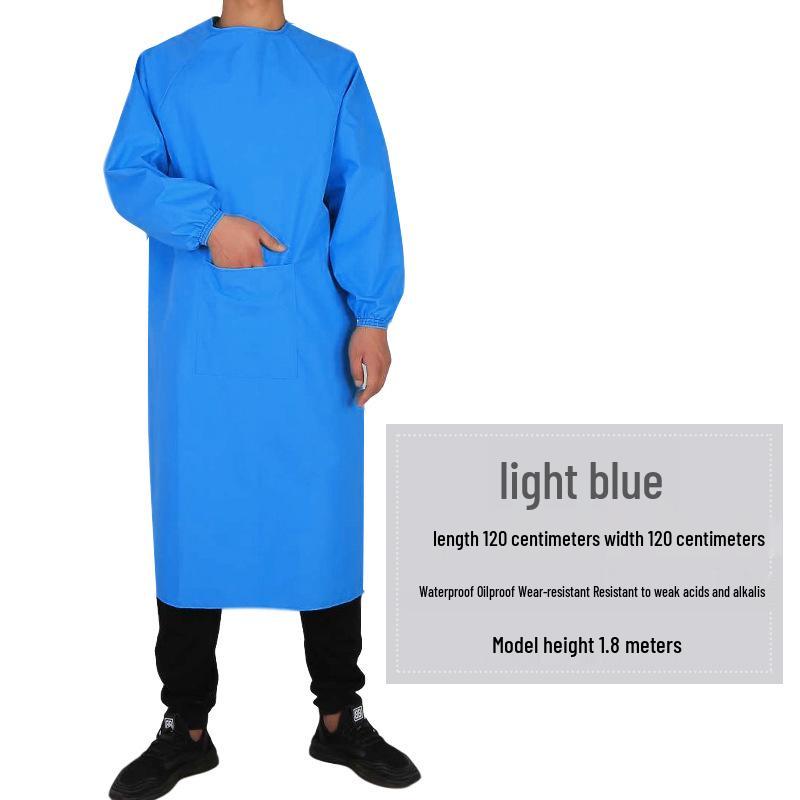 Unisex Waterproof Oil-Proof Long Sleeve Apron for Kitchen and Home