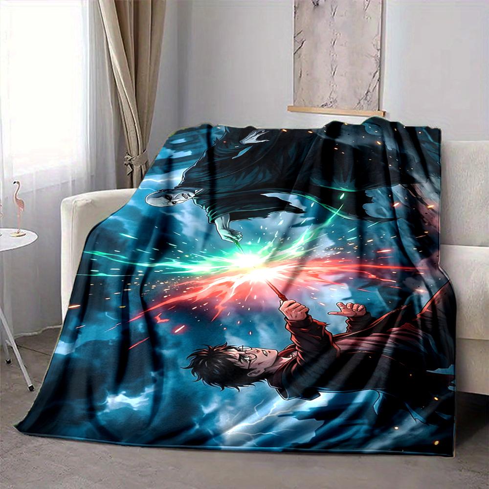 1Pc Magic Duel Storm Flannel Fleece Blanket Soft Warm Throw Blanket for Sofa Bed Couch Home Decor Lightweight Travel Nap Blanket Xmas Gift Ek113
