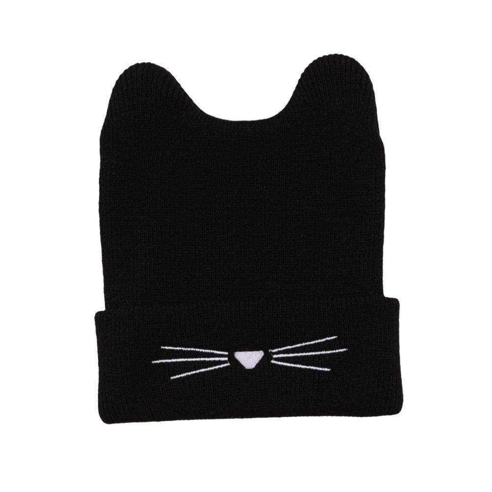 Keep Warm Kids Knitted Hat Cat Ear Winter Cap Cute Beanie Hat Children
