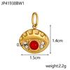 CARLIDANA Colorful Eyes Bohemian Natural Stone Eyes Charm Stainless Steel Gold Plated Zircon Matching Pendant Accessories