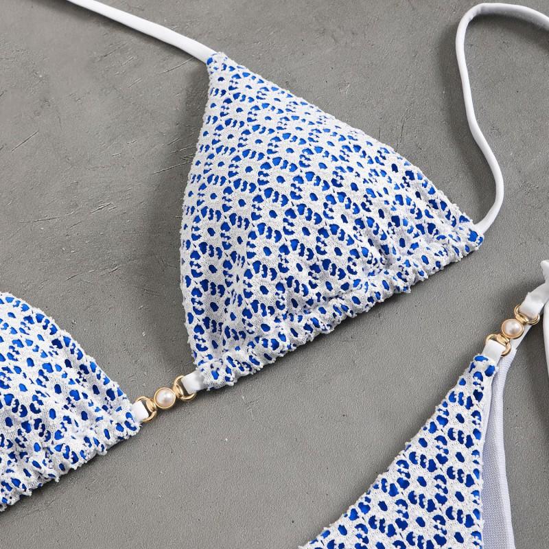 Split Swimsuit Sexy Bikini Neck Lace Woman
