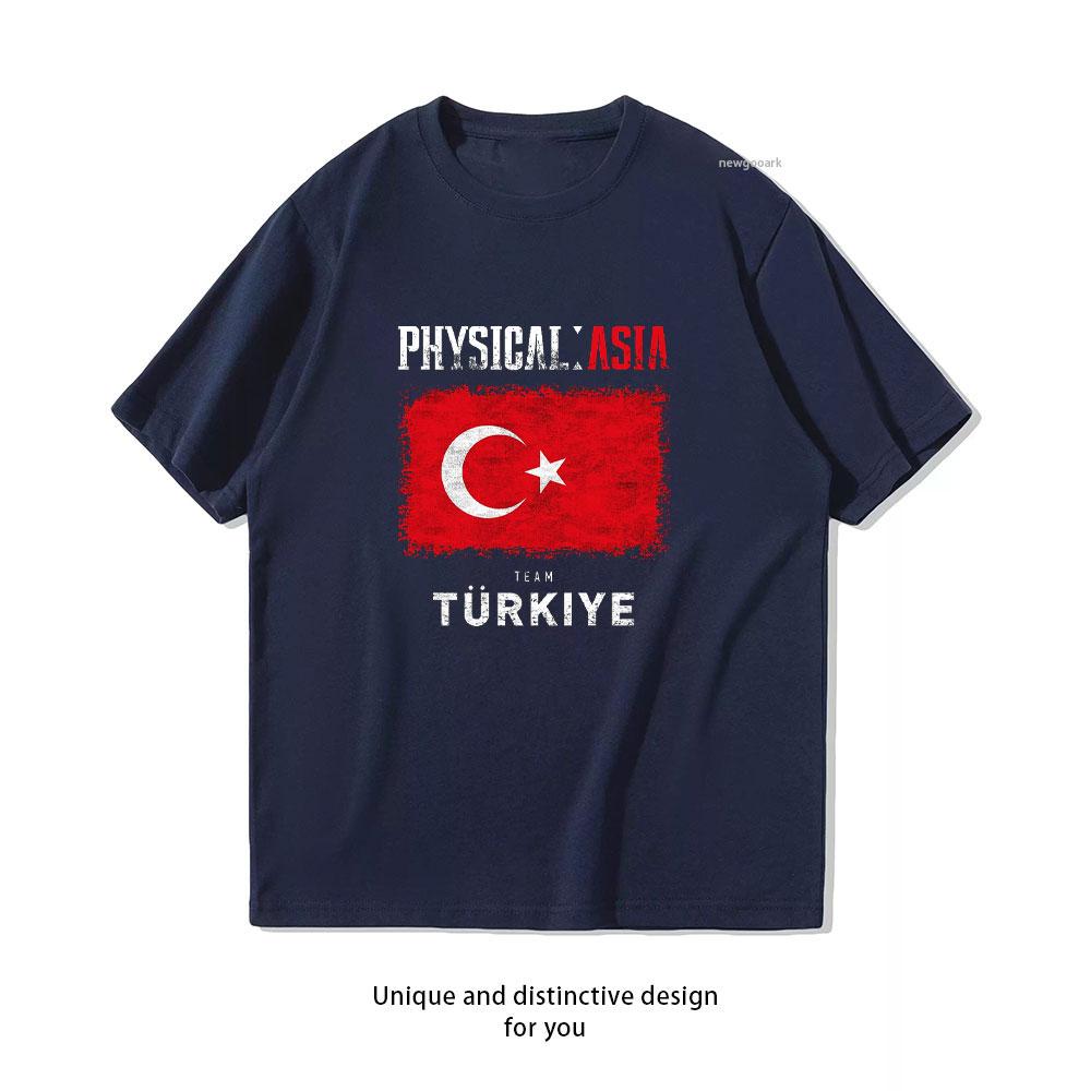 

Physical Asia Türkiye Classic TShirt Women Unisex Casual Cotton Graphic T Shirts Creative Streetwear Classic Aesthetic Shortsleev 4XL