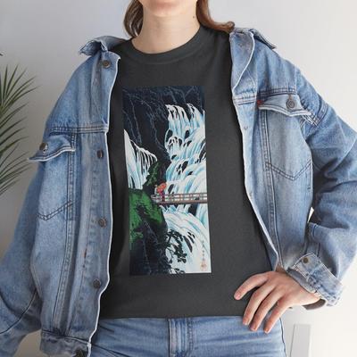 Hiroaki Takahashi Art T-Shirt and Kids Tshirt, Shiragumo Waterfall Print