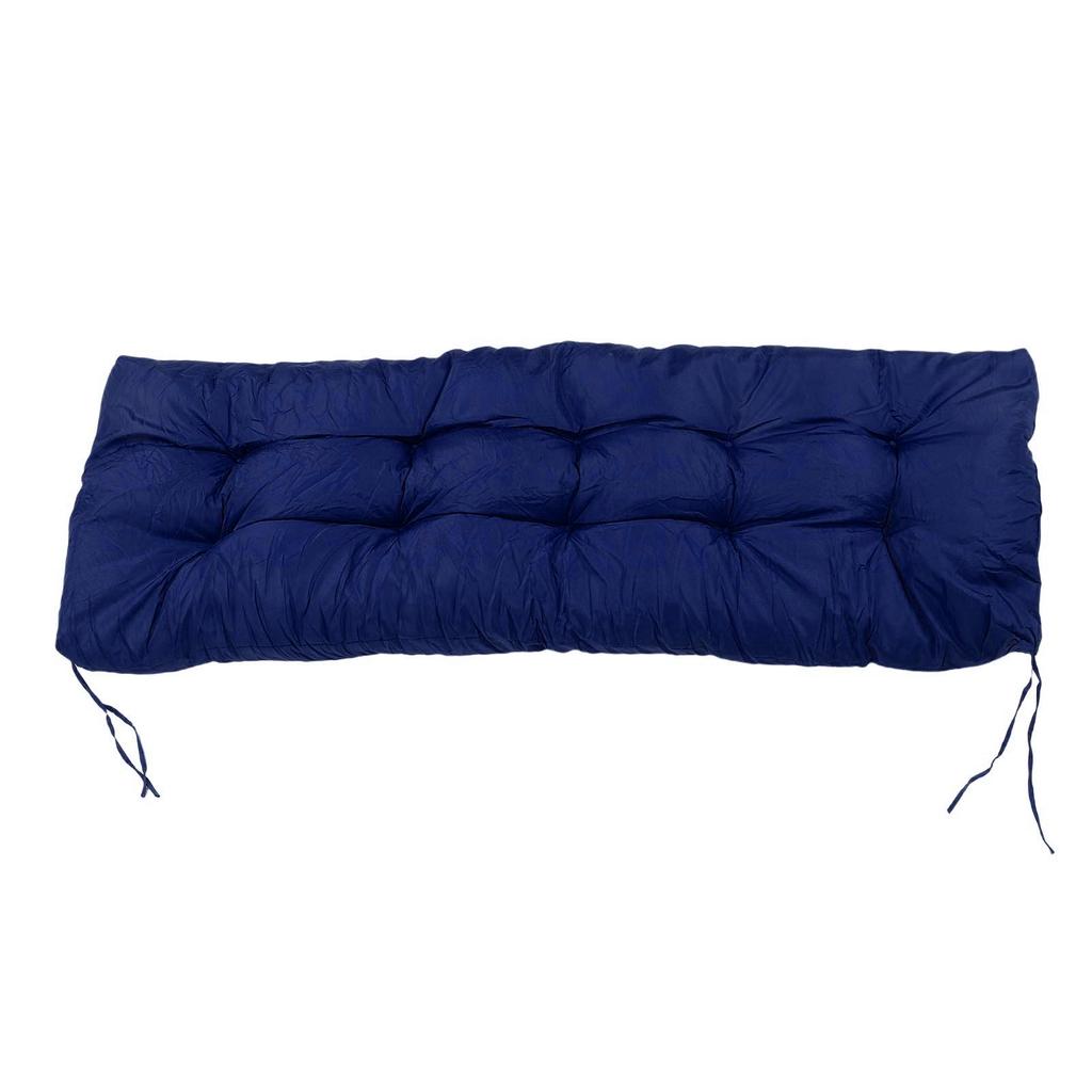 Bankkissen Regendicht Sonnenschutz PP Baumwolle Polyester Schwamm 2-Sitzer Bankauflage für Innen Außen Marineblau