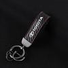 Carbon Fiber Leather Car Keychain Horseshoe Buckle Pendant For Toyota Camry Chr Corolla Rav4 Yaris Prius Keyring Accessories
