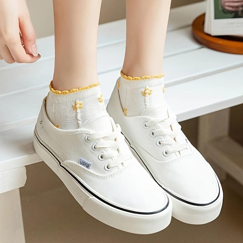 5 Pairs Women's Ankle Socks Breathable Socks Casual Socks Cute Socks for Spring and Summer