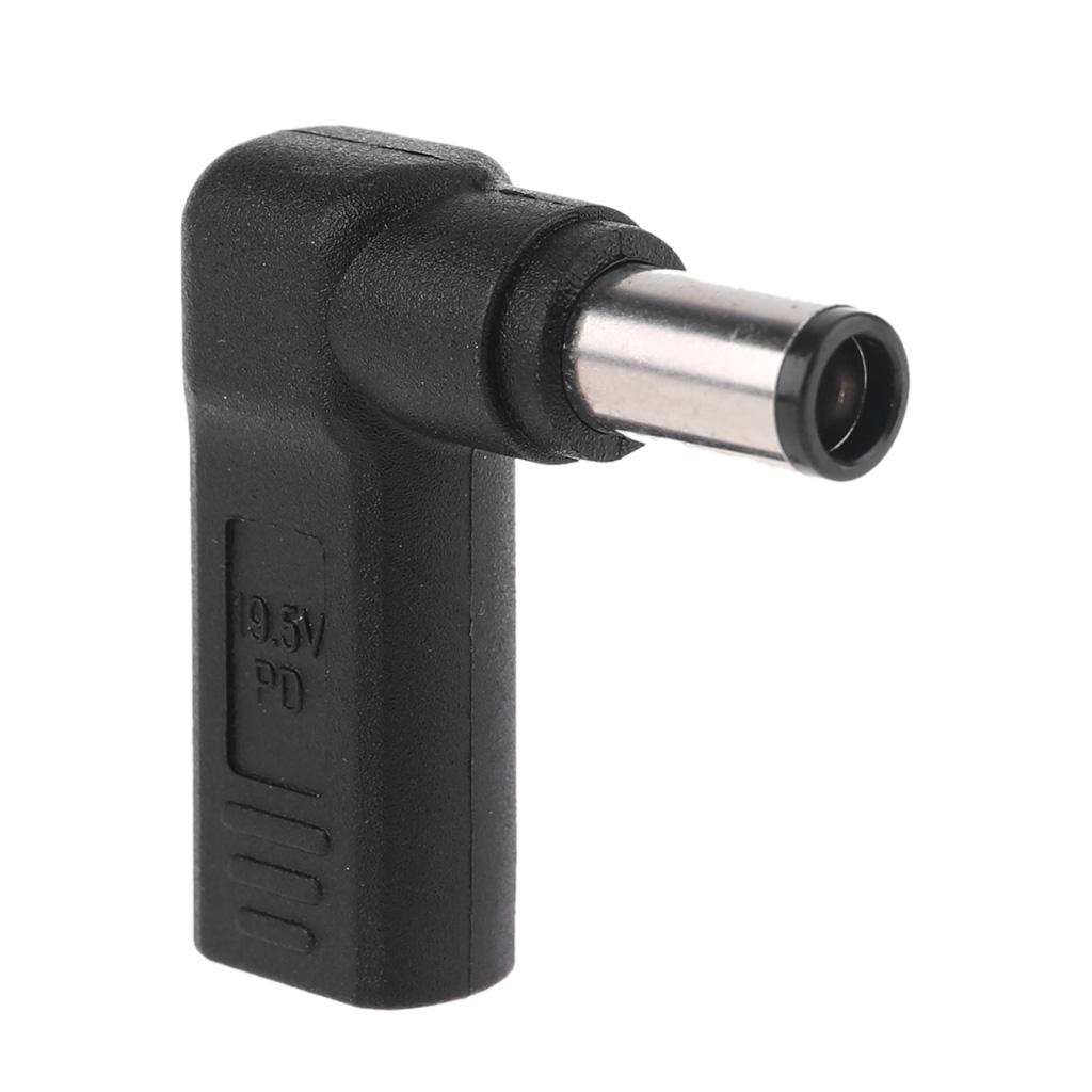 90 Degree Type C USB Male to for DC 7.4x5.0mm Female Connector Barrel Jack Power Adapter Connector for Dell Charging Dev