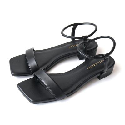 Sandals That Can Be Slipped On Quickly with One Lightweight Sandals with Elastic Black and SY107 Black [AmiAmi] Hand. Straps. Women's Shoes. Silver.
