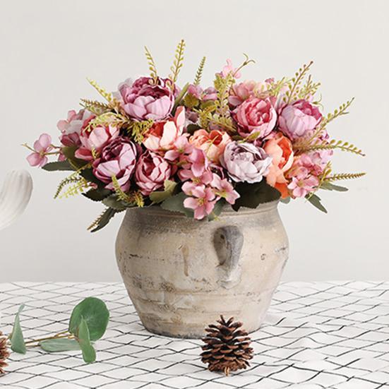 1Pc Artificial Peony Wedding Flower Blossom Home Living Party Room Decoration