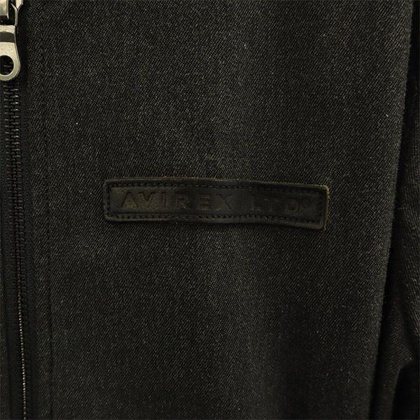 AVIREX Logo patch Zip jacket F gray Women Used