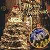 1-10M Christmas Luminous Lights Decoration Golden Ribbon Fairy String Lights for Home Party Christmas Tree Supplies Decor