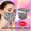20PCS Adult's Mask Paisley Print Disposable Face Mask Industrial 3Ply Ear Loop