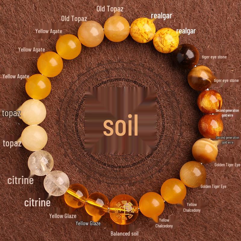 Five Elements Red Agate Fire Balance Bracelet with Cinnabar - Unisex Jade Crystal for Fire Element Support