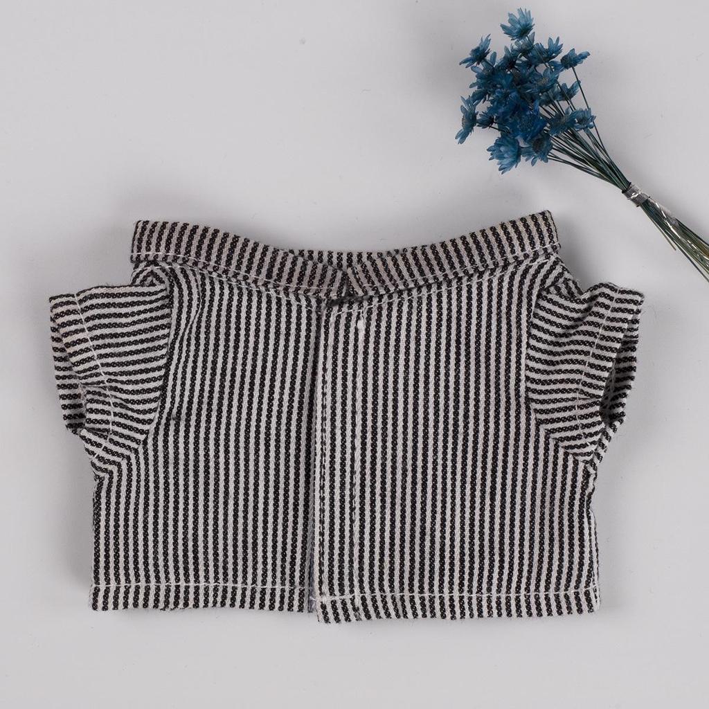 10cm/20cm Doll Cotton Color Block Blouse & Shirt Suit