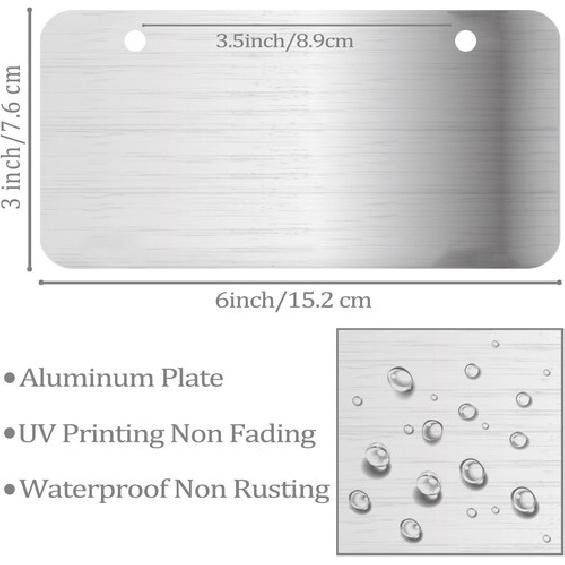 Personalized Number Plate ized Your Text Image Photo , for Truck Car 2X4 Inch