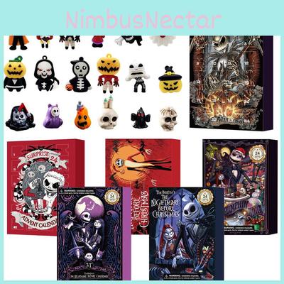 Neuer Weihnachtskalender zum Countdown mit Überraschungs-Geschenkset und 24 PVC-Spielzeugen für Halloween-Spaß