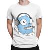 The Golang Mascot Music Black Edition Graphic 100 Cotton TShirt gopher Tees Tops For Unisex