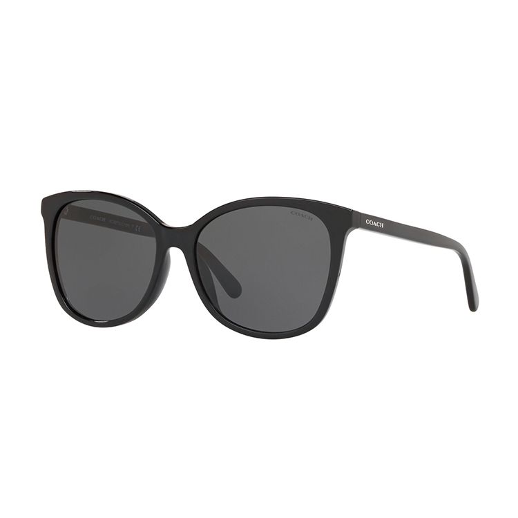 Coach Classic Logo Oval Sunglasses Unisex sunglasses Black 0HC8271U50028757 Eyeglass Case+Eyeglass Cloth,F,Black