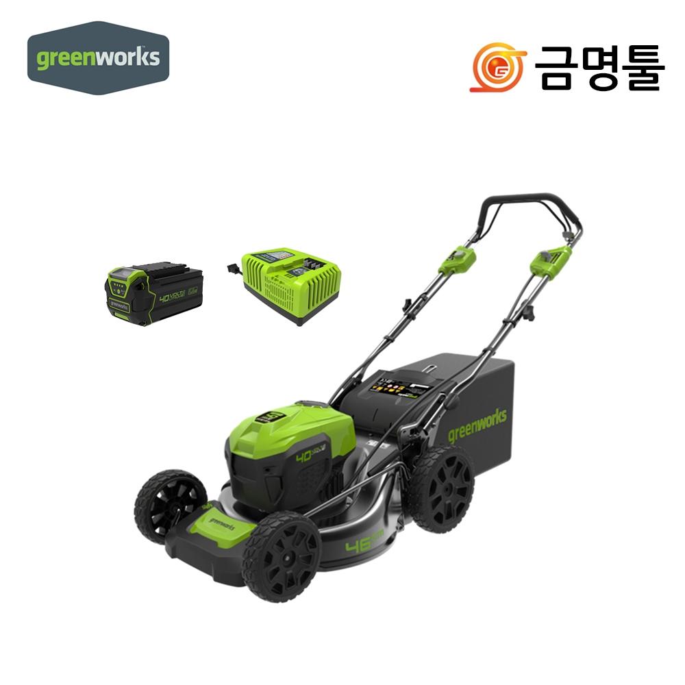 

GREENWORKS G MAX 40 В перезаряжаемая газонокосилка 40 В 5,0 Ач 1 упаковка 18-дюймовый двигатель BL самоходный