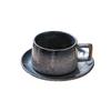 Japanische Vintage Keramik Kaffeetasse Restaurant Zuhause Teeset Teetasse mit Untertasse Büro Trinkbecher Geburtstagsgeschenk Heimdekoration