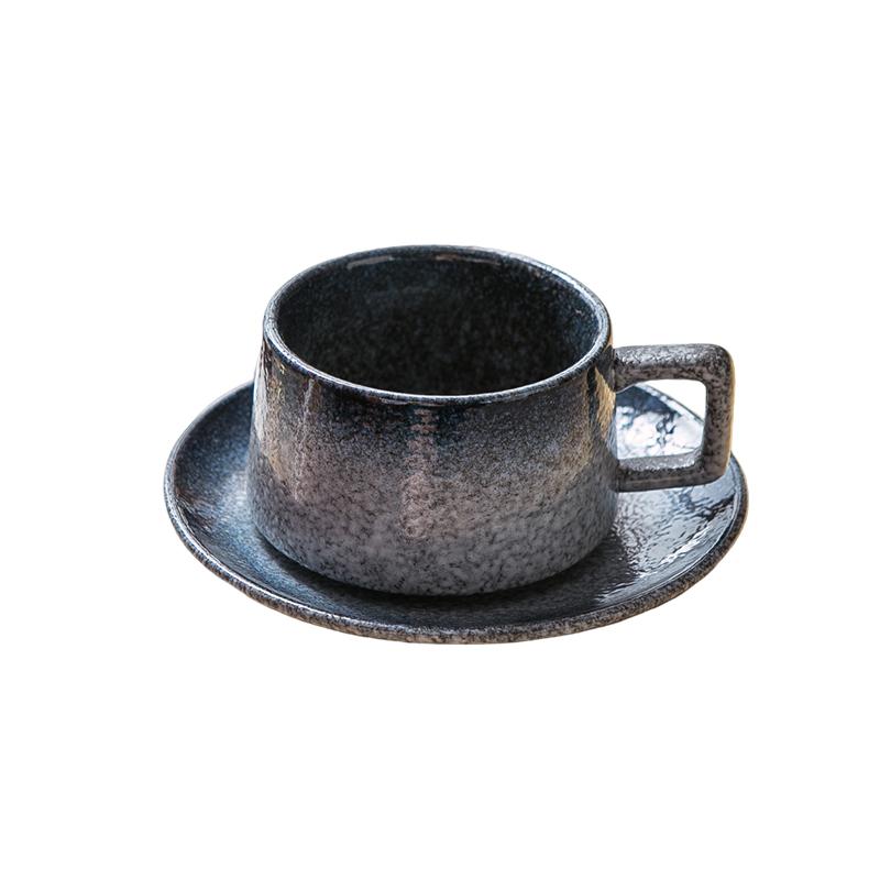Japanische Vintage Keramik Kaffeetasse Restaurant Zuhause Teeset Teetasse mit Untertasse Büro Trinkbecher Geburtstagsgeschenk Heimdekoration