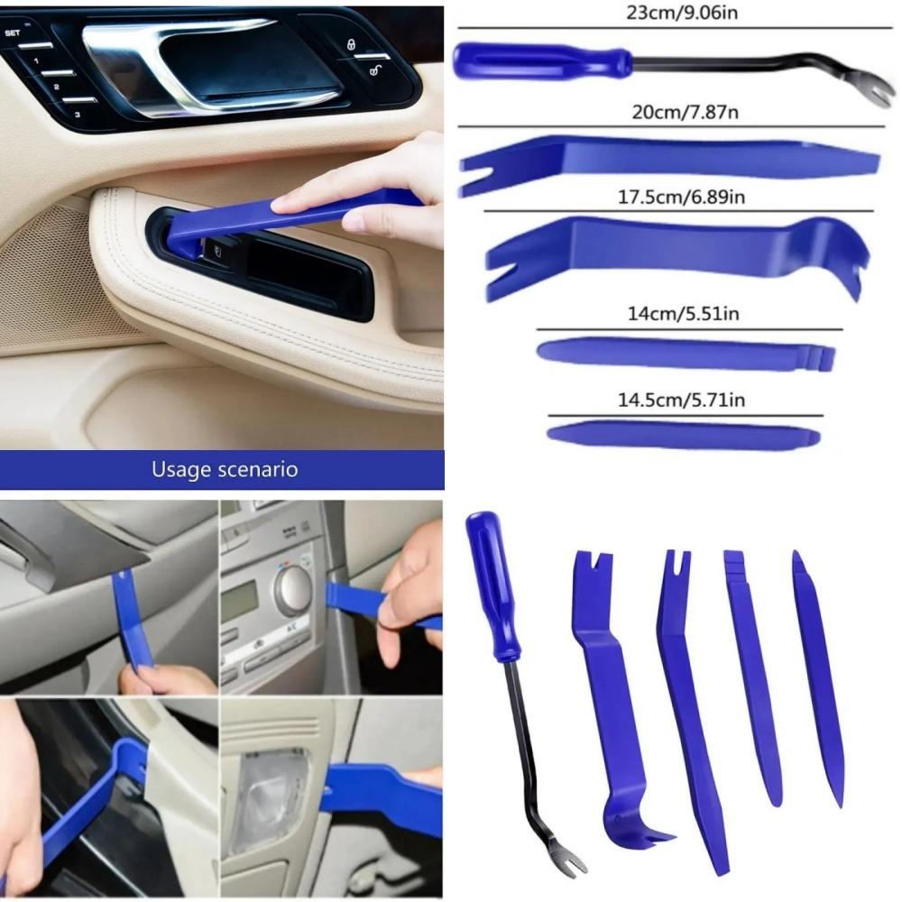 5 ks Sada nástrojů pro demontáž obložení autorádia Páčidlo proti poškrábání Použitelné pro dveřní panely a palubní desku autorádia