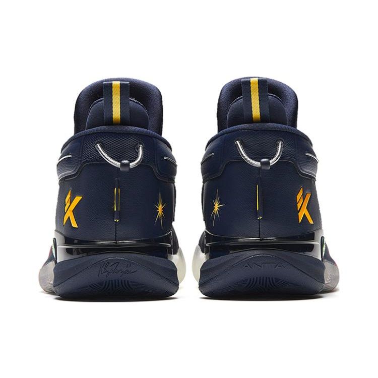 Anta KT9 Klay Thompson Bay Area Phantom Men Basketball Shoes Navy Yellow Purple 112341101-10