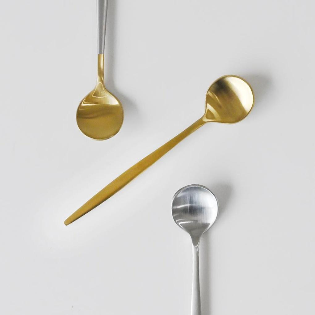 Avella Matte Stainless Steel Mini Teaspoon Gold