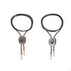 3D Western Cowboy Hat Bolo Tie Vintage Adjustable Gift American Necklace for Halloween Party Men and