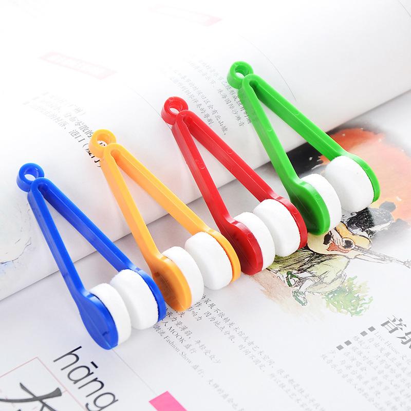 5 Stück Kreative Doppelseitige Brillenbürste Tragbare Brillenputz-Reibung Weiche Weiche Mikrofaser Brillenreiniger Wischwerkzeuge