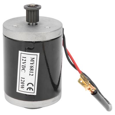 MY6812 12V 120W Petit Moteur Électrique à Balais Haute Vitesse pour Trottinette avec Poulie de Courroie